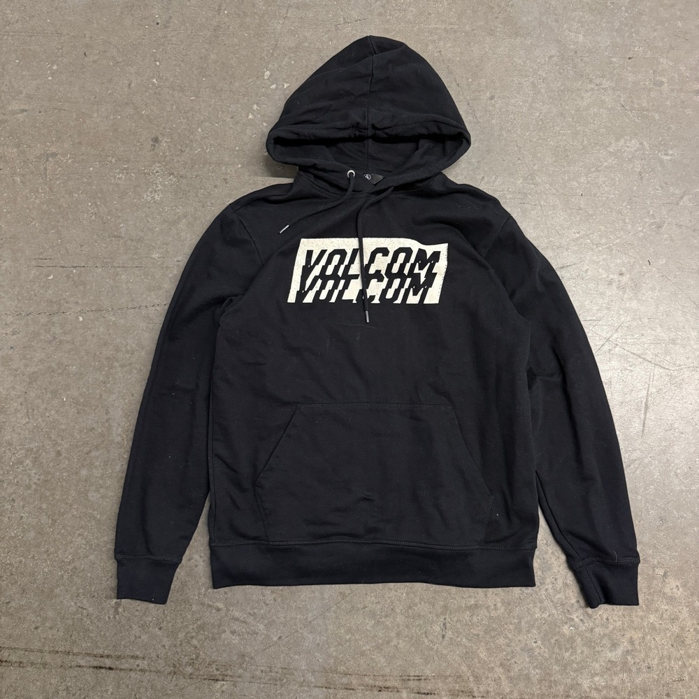 Volcom Womens Black Graphic Logo Hoodie Sweatshirt Large US/EU-L